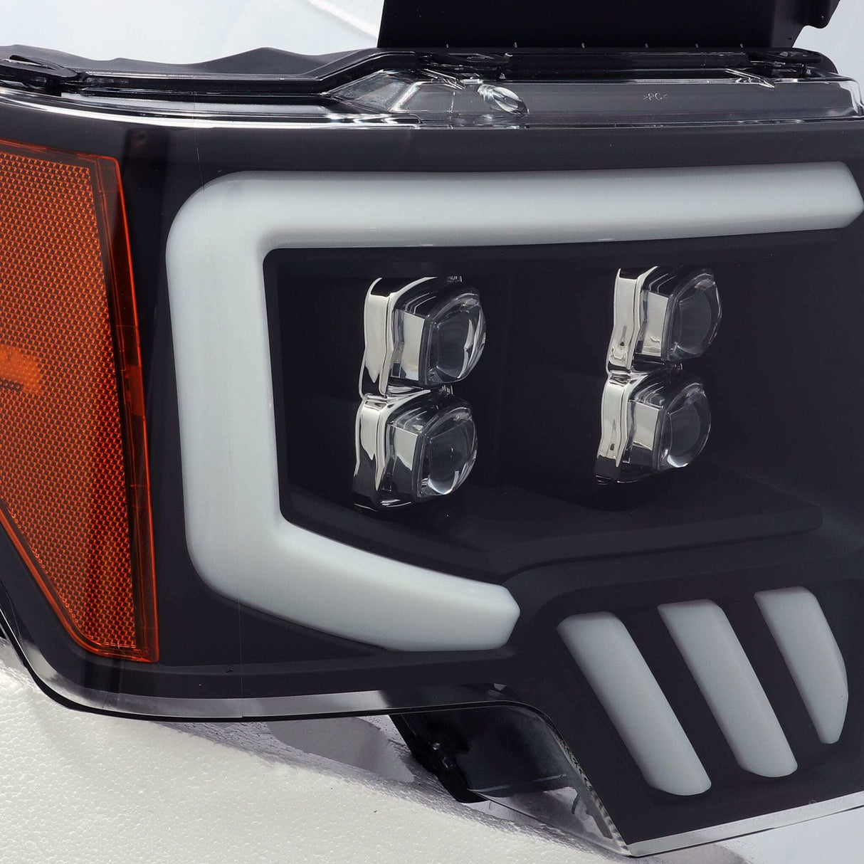 AlphaRex 880192 LED Projector Headlights Plank Style Design Black