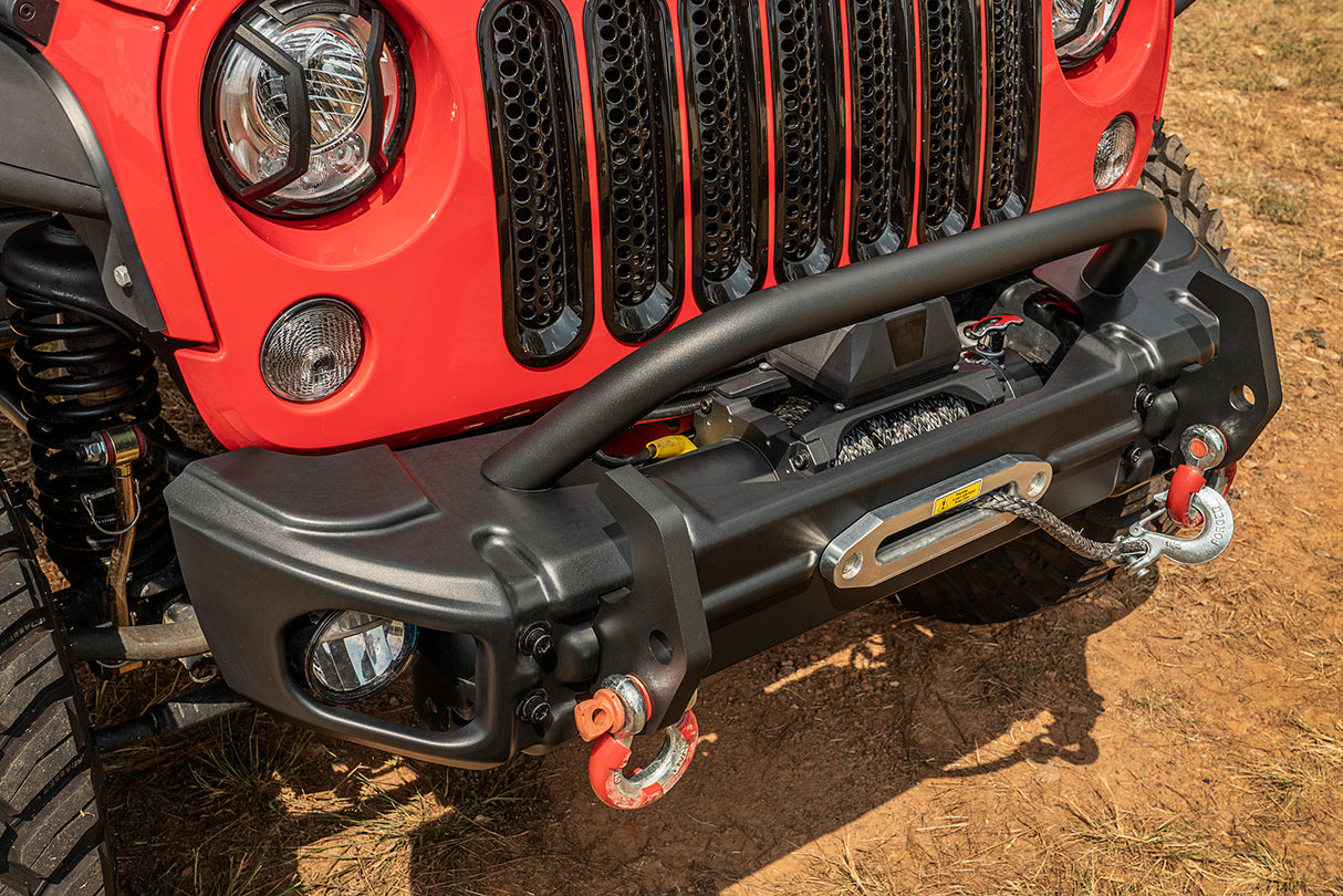 Rugged Ridge - Arcus Front Bumper Tube Overrider, Black; 07-18 Jeep Wrangler JK - 11549.14