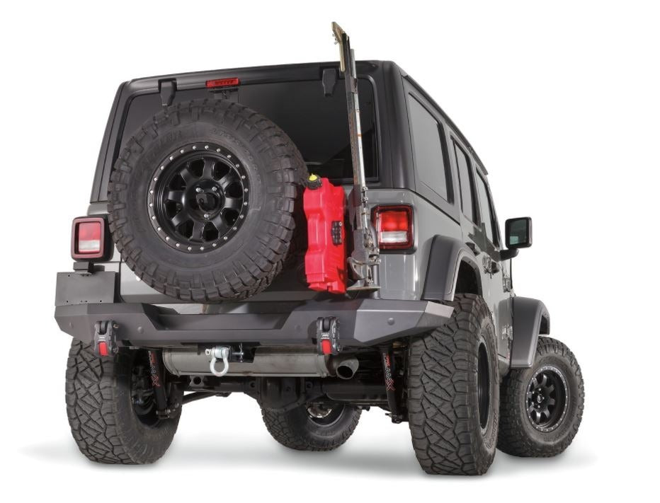 Warn - Elite Rear Bumper for 2018-2026 Jeep Wrangler JL - Tire Carrier Compatible - 102190