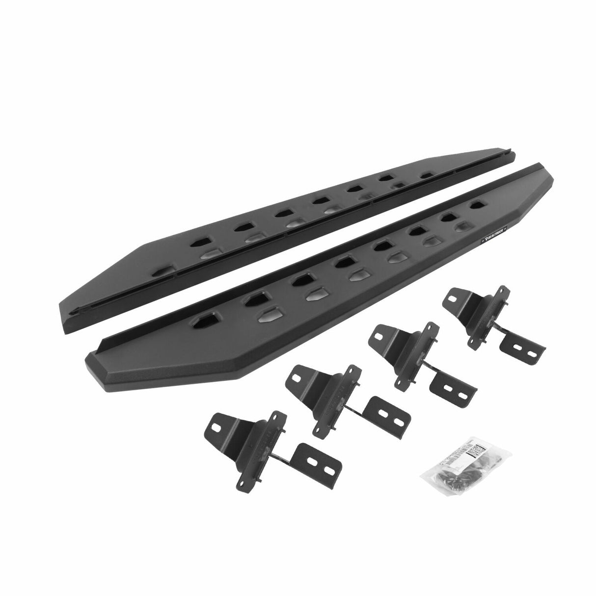 Go Rhino 69492748SPC - RB10 Slim Line Running Boards With Mounting Brackets - Textured Black