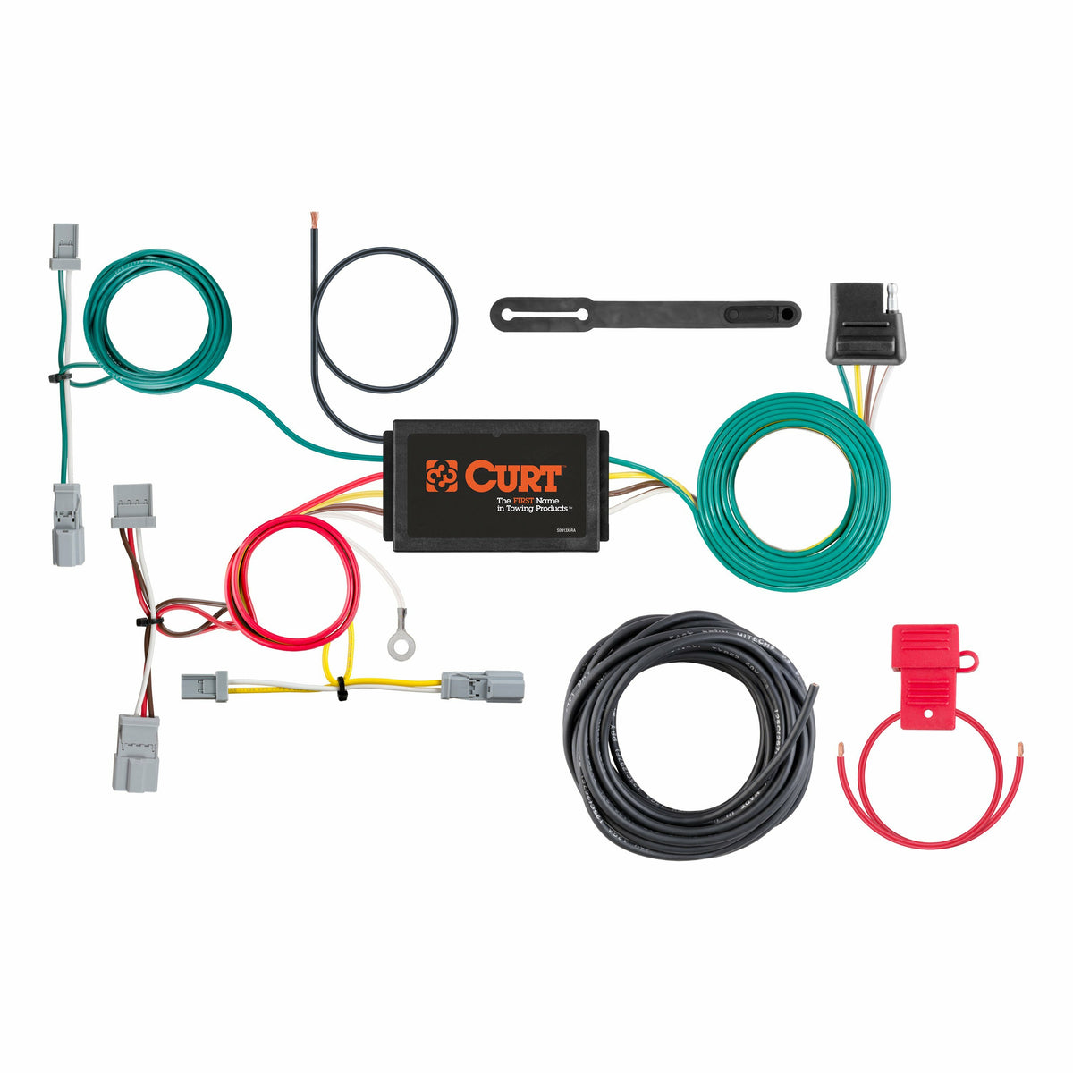Curt - Custom Wiring Harness, 4-Way Flat Output, Select Honda Civic - 56341