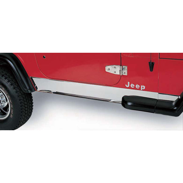 Rugged Ridge - Rocker Panel Cover, Stainless Steel; 97-06 Jeep Wrangler TJ - 11145.02