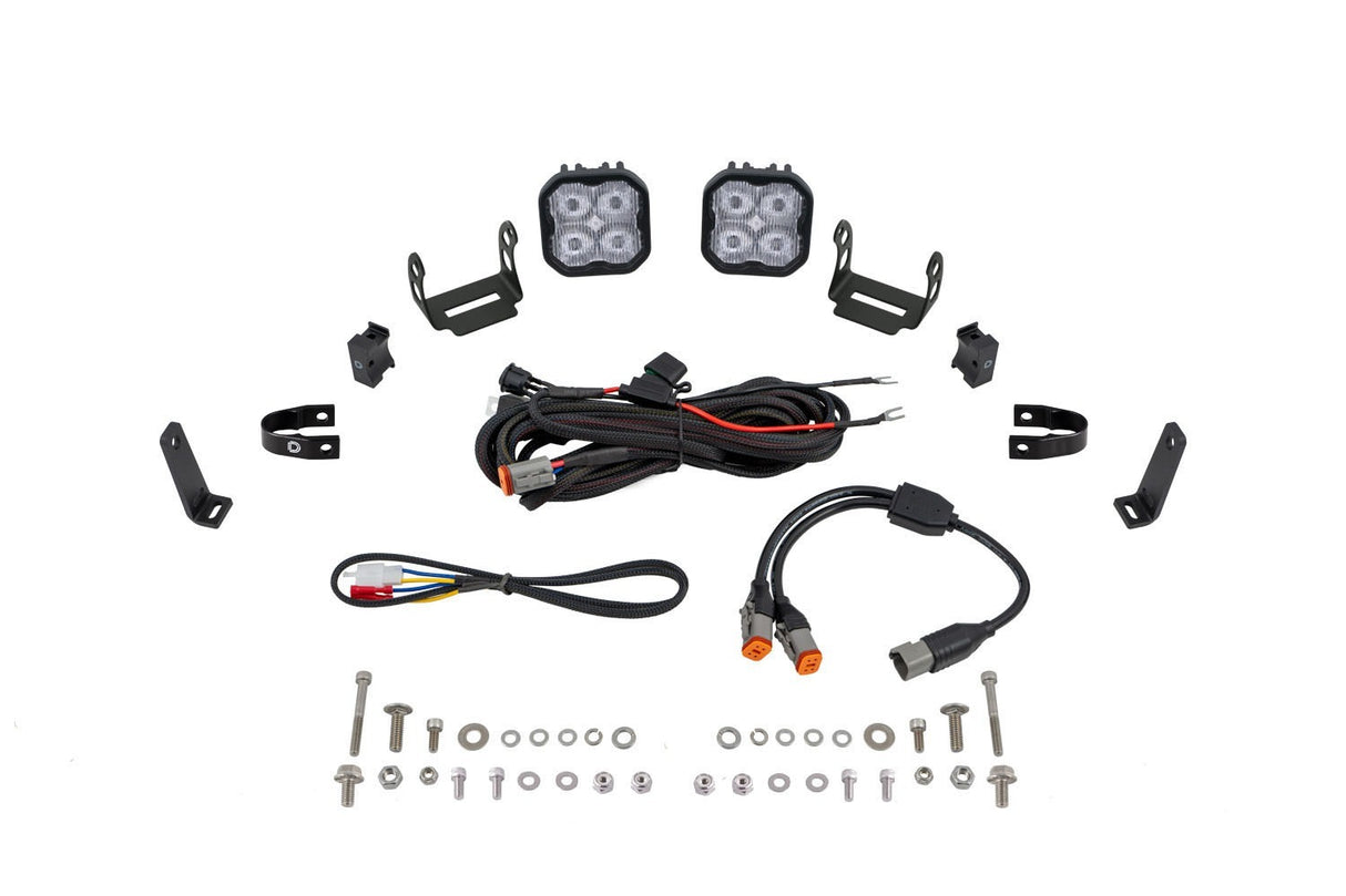 Diode Dynamics -SS3 LED Bumper 1 Inch Roll Bar Kit, Sport White SAE Fog (pair) - DD7680 - DD7680