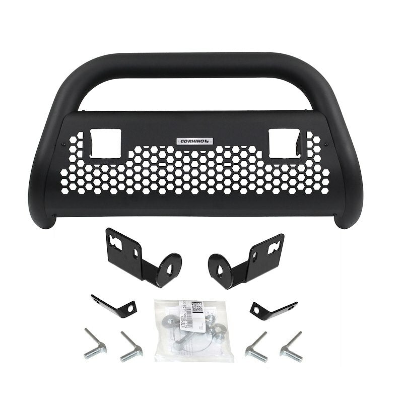 Go Rhino 55292LT - RC2 LR Bull Bar with Mounting Brackets & Two 3" Cube Lights - Textured Black