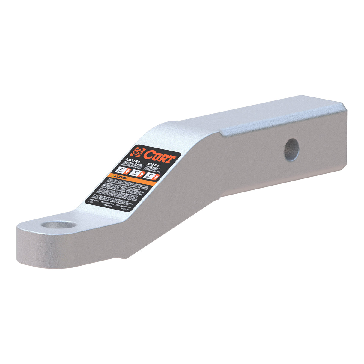 Curt - Aluminum Ball Mount (2" Shank, 8,000 lbs, 2" Drop, 8-1/2" Long) - 45360