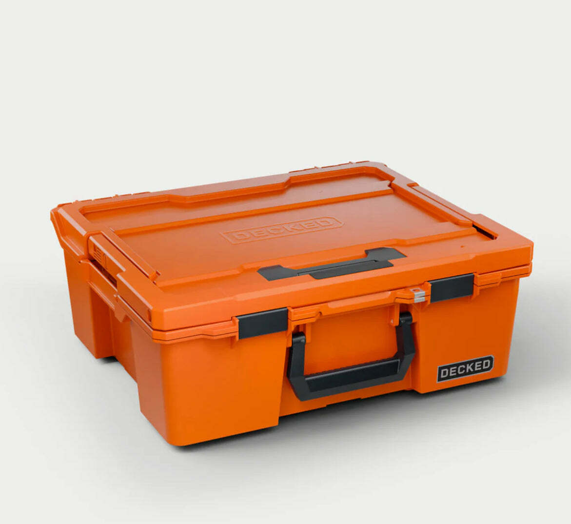 Decked - Halfrack 32 - D-co Case - includes one (1) D-co tray - Blaze Orange with black latches - A0020-HRAK-ORG