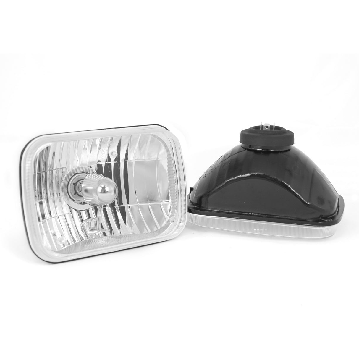 Rugged Ridge - Crystal H2 Headlights, Rectangular; 87-95 Jeep Wrangler YJ - 12402.82
