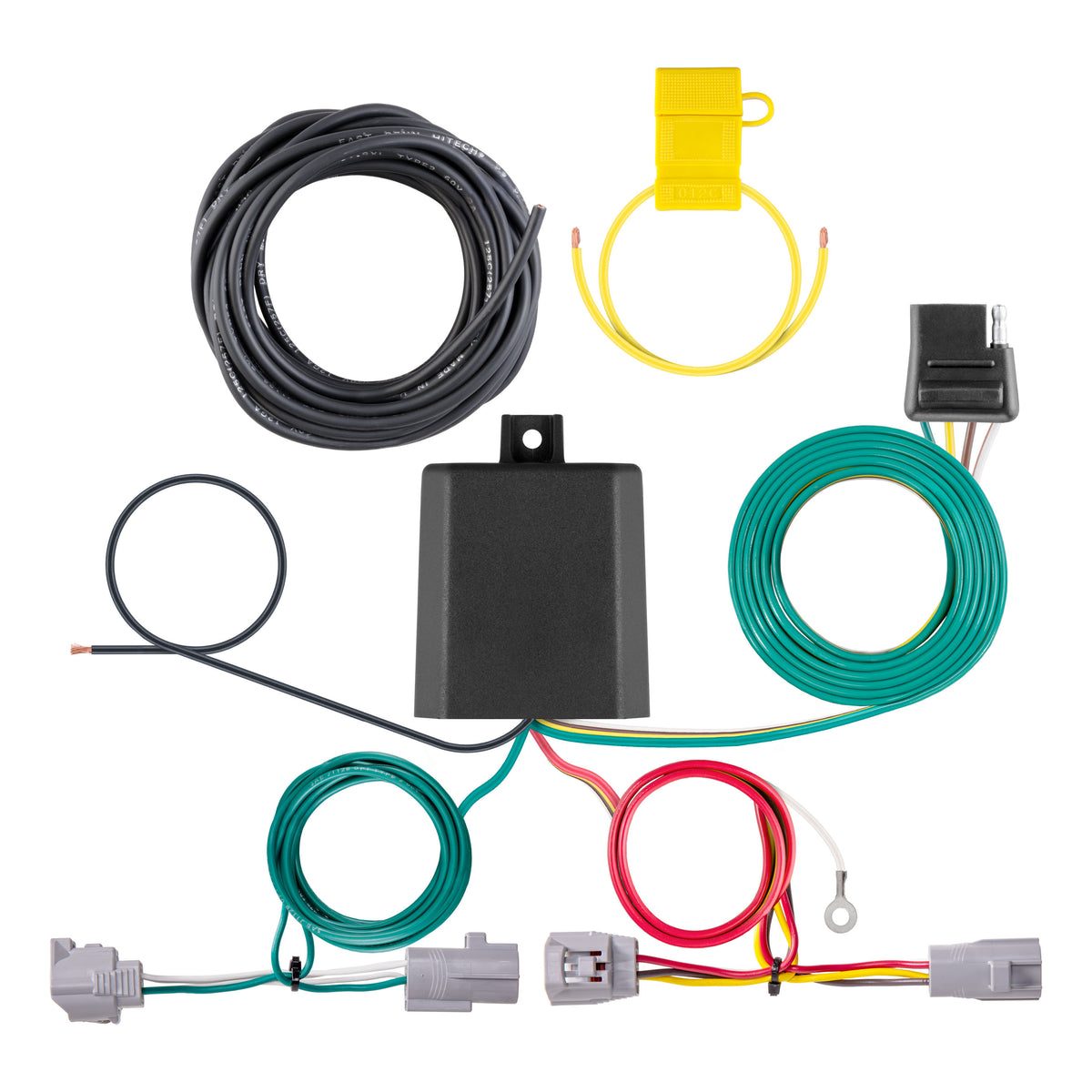 Curt - 56517 Custom Wiring Harness, 4-Way Flat Output, Select Toyota Corolla Cross, C-HR