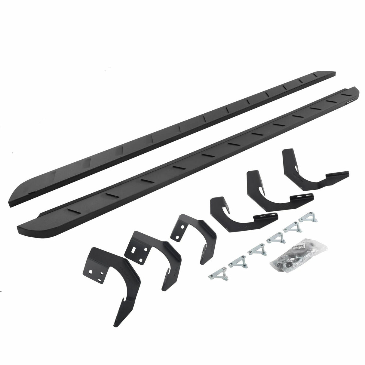 Go Rhino 63430687SPC - RB10 Slim Line Running Boards With Mounting Brackets - Textured Black