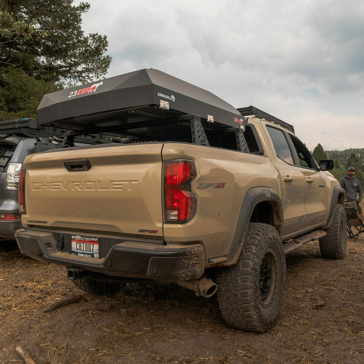 CBI - 3rd Gen Chevy Colorado Rock Sliders | 2023-2025 - Powder Coat Black - 300-000-018-058