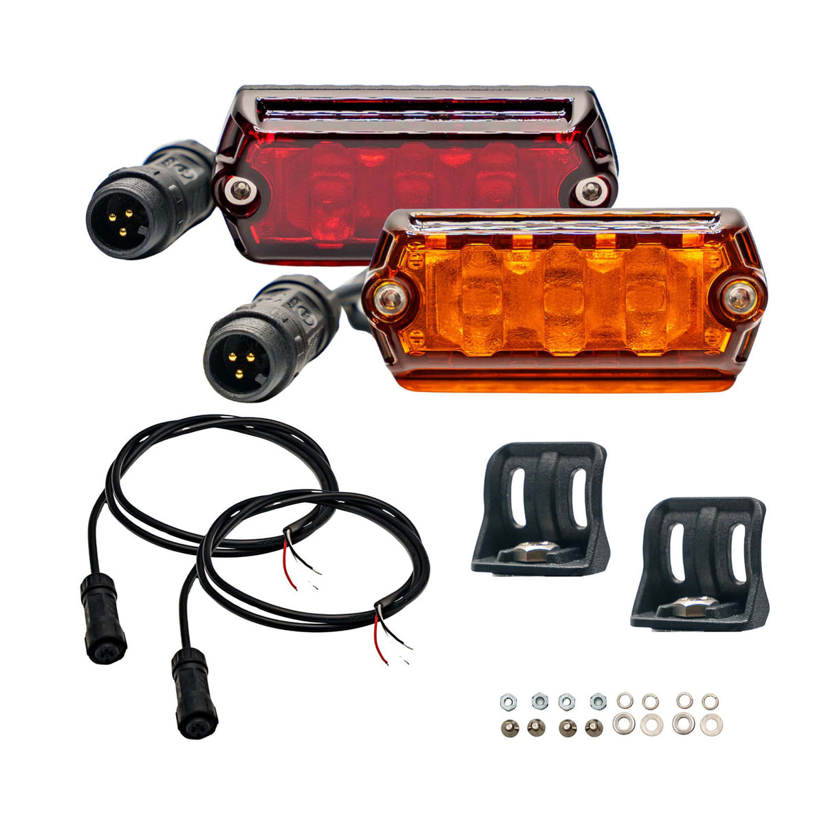 ARB NAN412 NANO 2 Pack Scene Light Kit with Red/Amber Lens