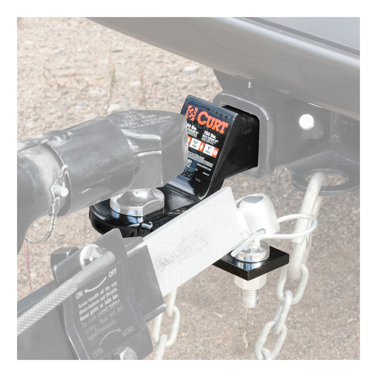 Curt - Sway Tab Ball Mount (2" Shank, 7,500 lbs., 2" Drop) - 45820