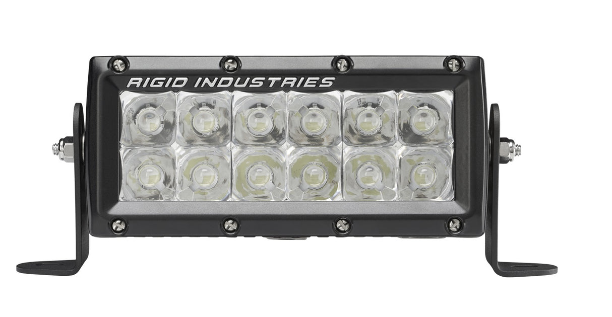 RIGID E-Series LED Light, E-Mark Certified, Spot Optic, 6 Inch, Black Housing