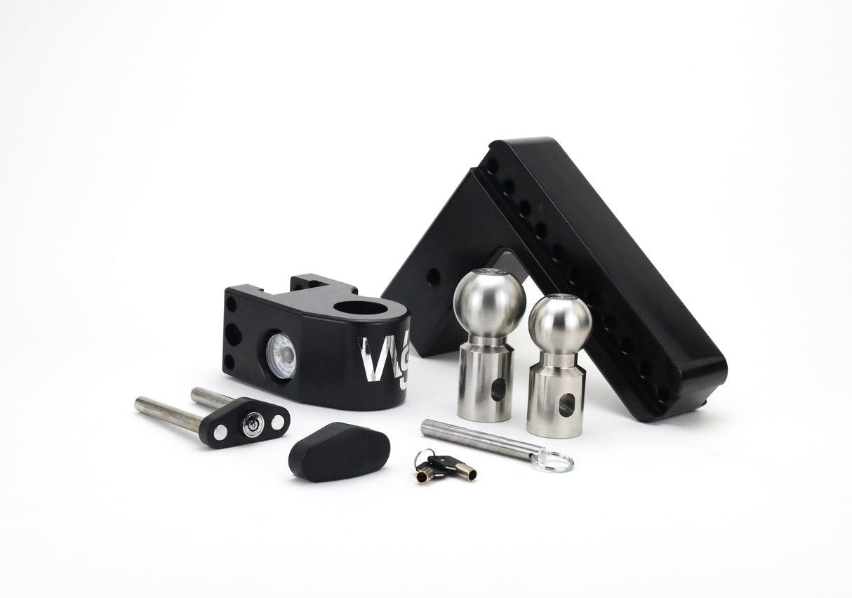 Weigh Safe 8" Drop Hitch with 3" Shank - WS8-3-CER-BLA