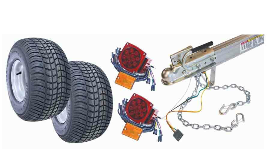 Malone - LowMax 2 Kayak w/Cargo Box Trailer Package (2 sets v-racks & 1 cargo box) - MPG596TV