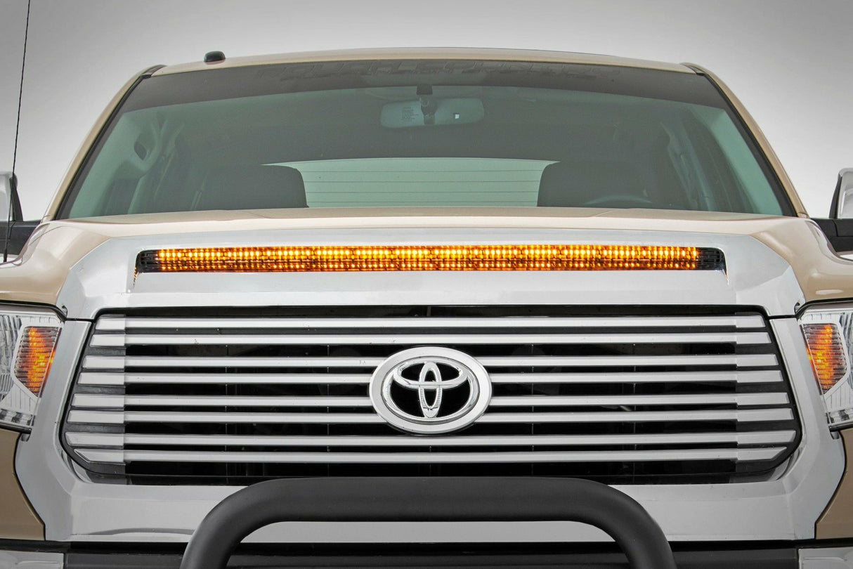 Rough Country - LED Light Kit - Hood Bulge - 40" White Amber Strip - Toyota Tundra (14-21) - 70847
