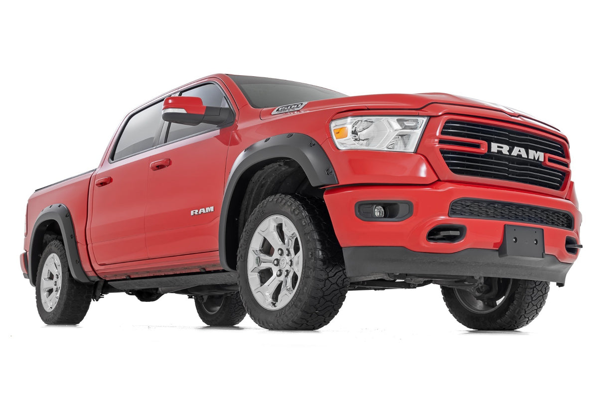 Rough Country - Pocket Fender Flares - PS2 Bright Silver Metallic - Ram 1500 (19-23) - F-D10914A-PS2