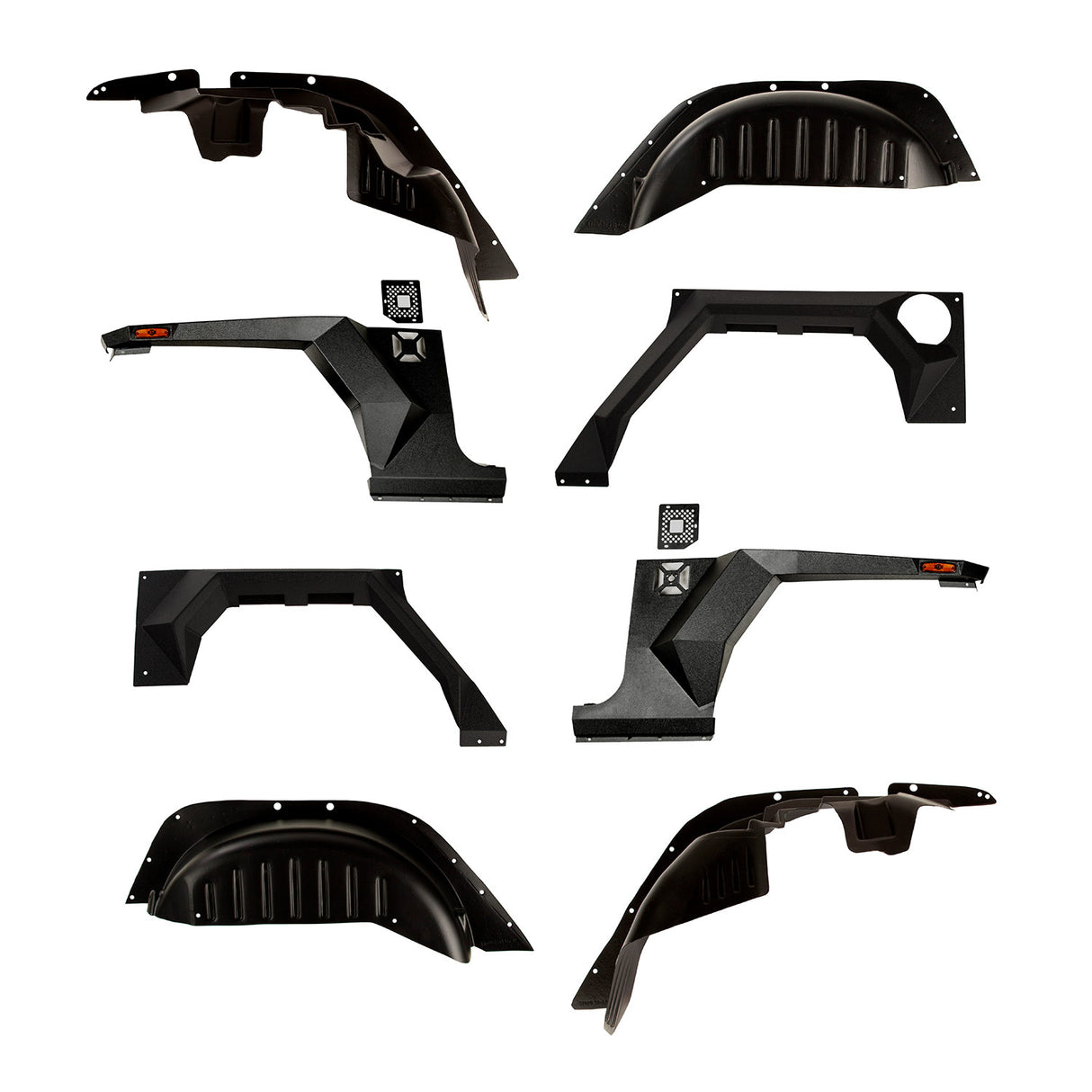 Rugged Ridge - Rugged Ridge 11615.06 XHD Armor Fender Kit, Liner; 07-18 Jeep Wrangler JKU, 4 Door - 11615.06