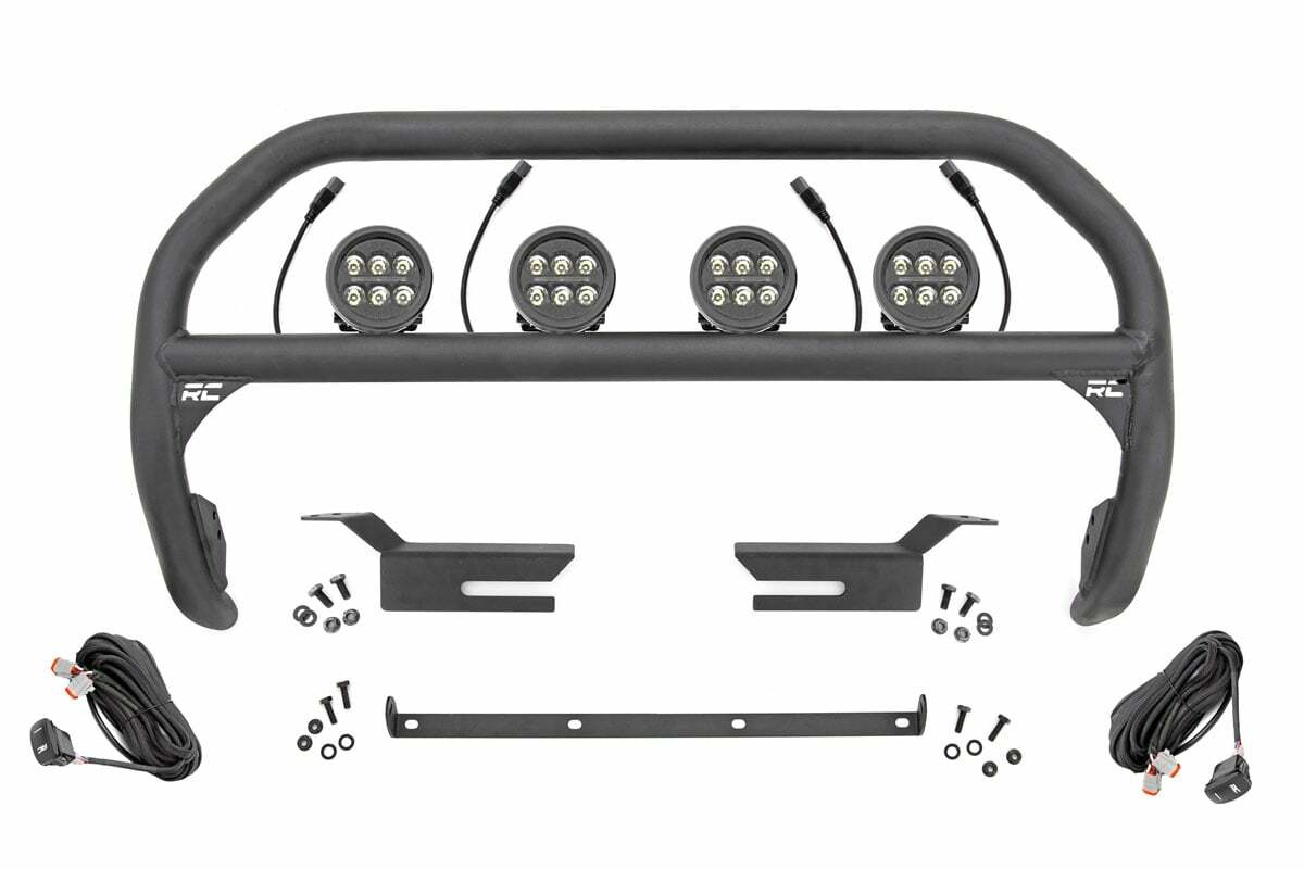 Rough Country - Nudge Bar - 3.5 Inch Round Led (x4) - Ford Bronco 4WD (2021-2023) - 51039