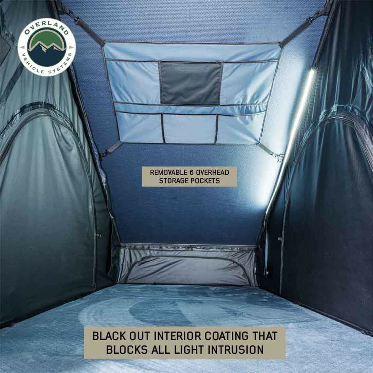 Overland Vehicle Systems - XD Lohtse - Clamshell Aluminum Roof Top Tent, 2 Person, Grey Body and Black Rainfly - 18589902