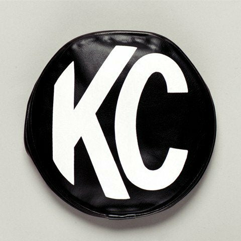 KC Hilites - 8" Vinyl Cover - KC #5800 (Black with White KC Logo) - 5800