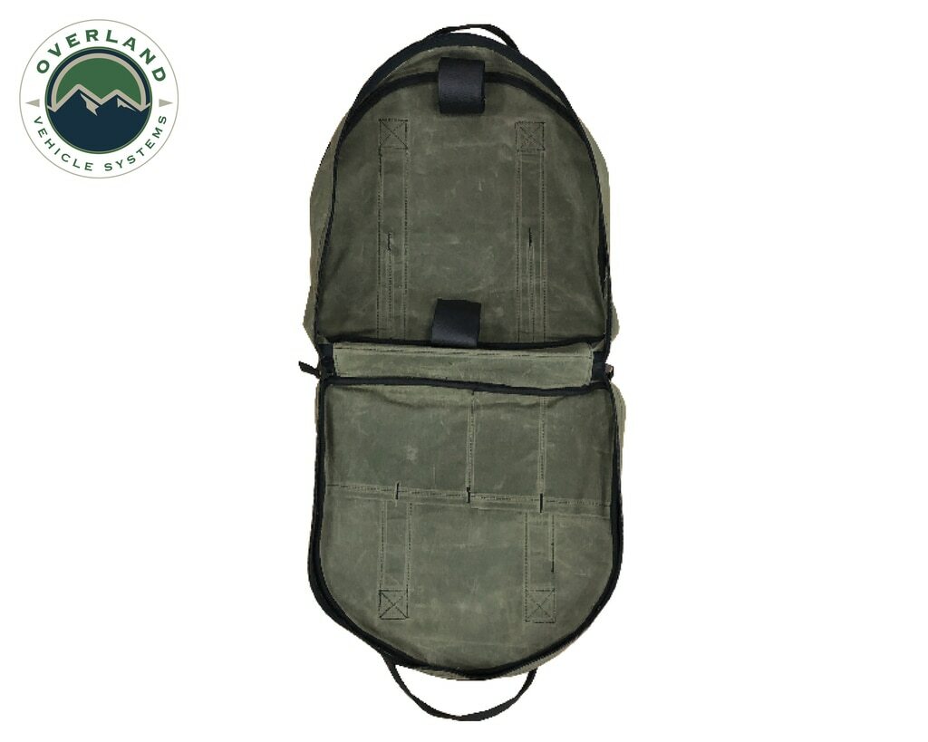 Overland Vehicle Systems - Jumper Cable Bag #16 Waxed Canvas Durable Storage Solution - 21129941