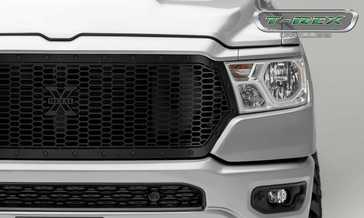 T-Rex Grilles - 1 Pc Laser Cut Pattern Mild Steel Stealth Laser X Grille Replacement - 7714651-BR