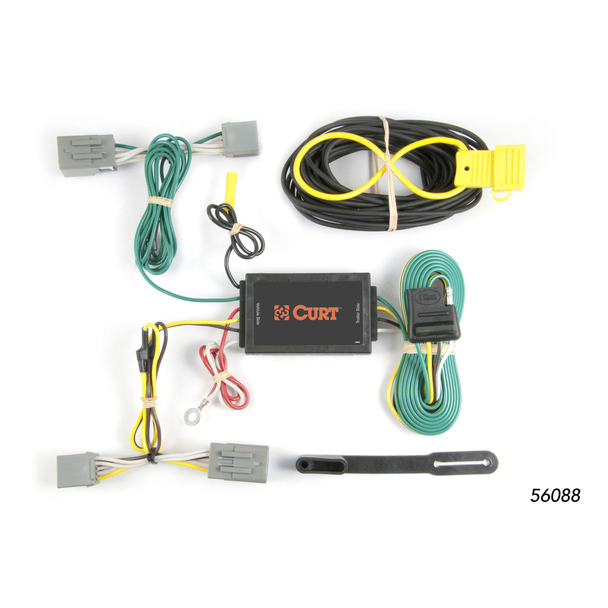 Curt - Custom Wiring Harness, 4-Way Flat Output, Select Ford Mustang - 56088