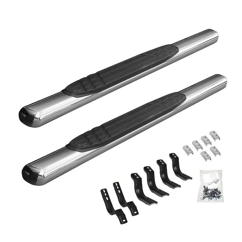 Go Rhino 684404552PS - 4" OE Xtreme SideSteps With Mounting Bracket Kit - Polished Stainless Steel