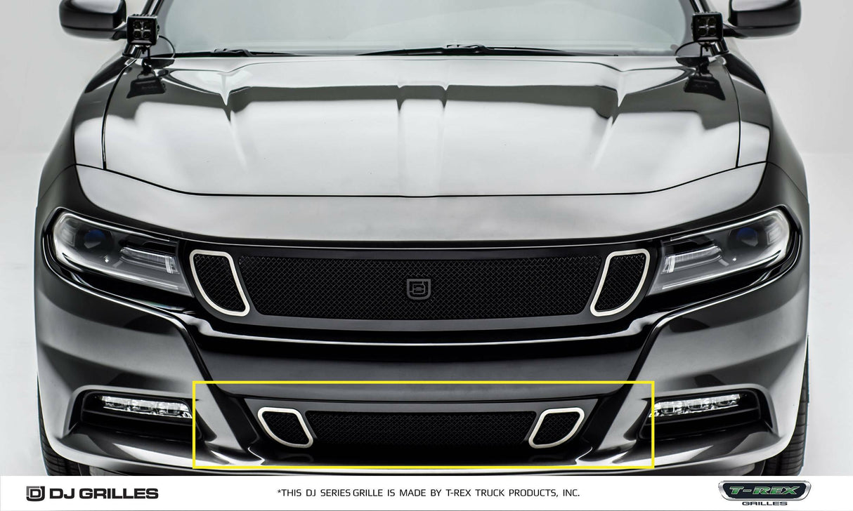 1 Pc Small Mesh Mild Steel DJ Bumper Grille Overlay