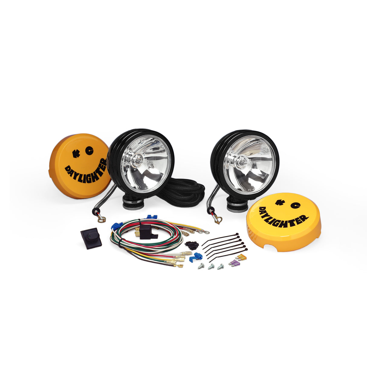 KC Hilites - 6" Daylighter Halogen Pair Pack System - Black - KC #238 (Spot Beam) - 238