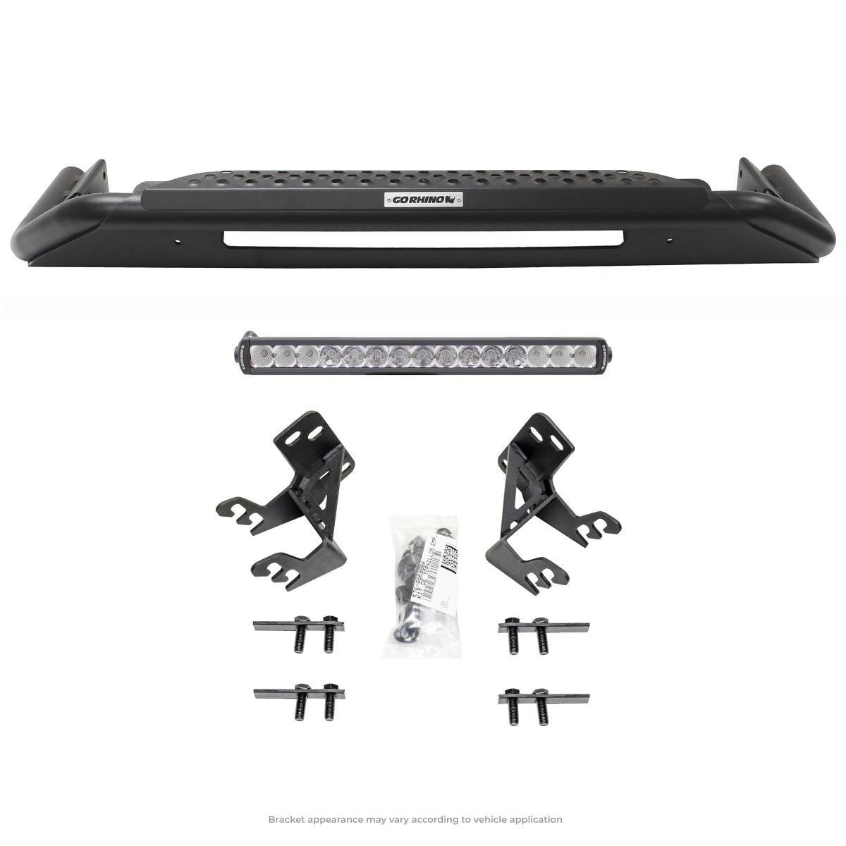 Go Rhino 5654620LT - RC3 LR with Mounting Brackets & 20" Light Bar - Textured Black