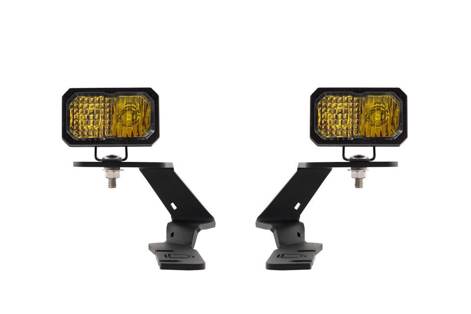 Diode Dynamics DD6588 Allows you to mount two Stage Series 2" LED Pods above the hood.