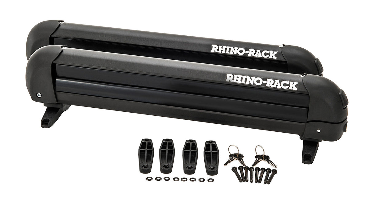 Rhino Rack - Roof Top Ski and Snowboard Carrier - 4 Skis or 2 Snowboards - 574