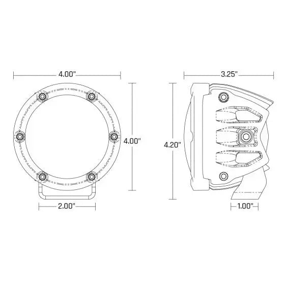 RIGID - 360-Series PRO SAE Fog Yellow Pair - 36121
