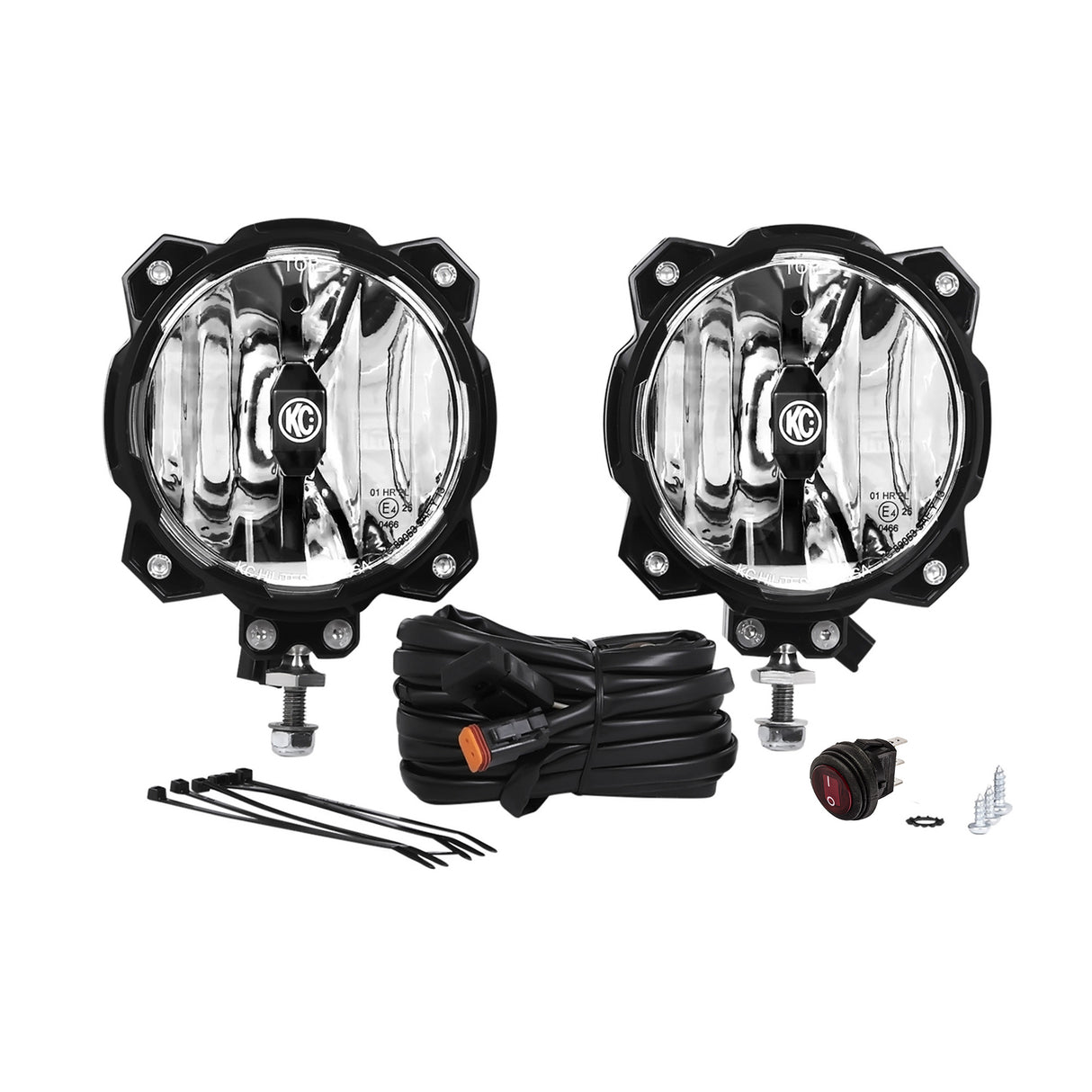 KC Hilites - Gravity LED Pro6 Single Spot Beam Pair Pack System – #91301 - 91301