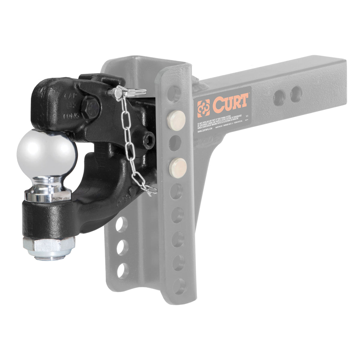 Curt - Replacement Channel Mount Ball & Pintle Hitch (2-5/16" Ball, 13,000 lbs.) - 45920