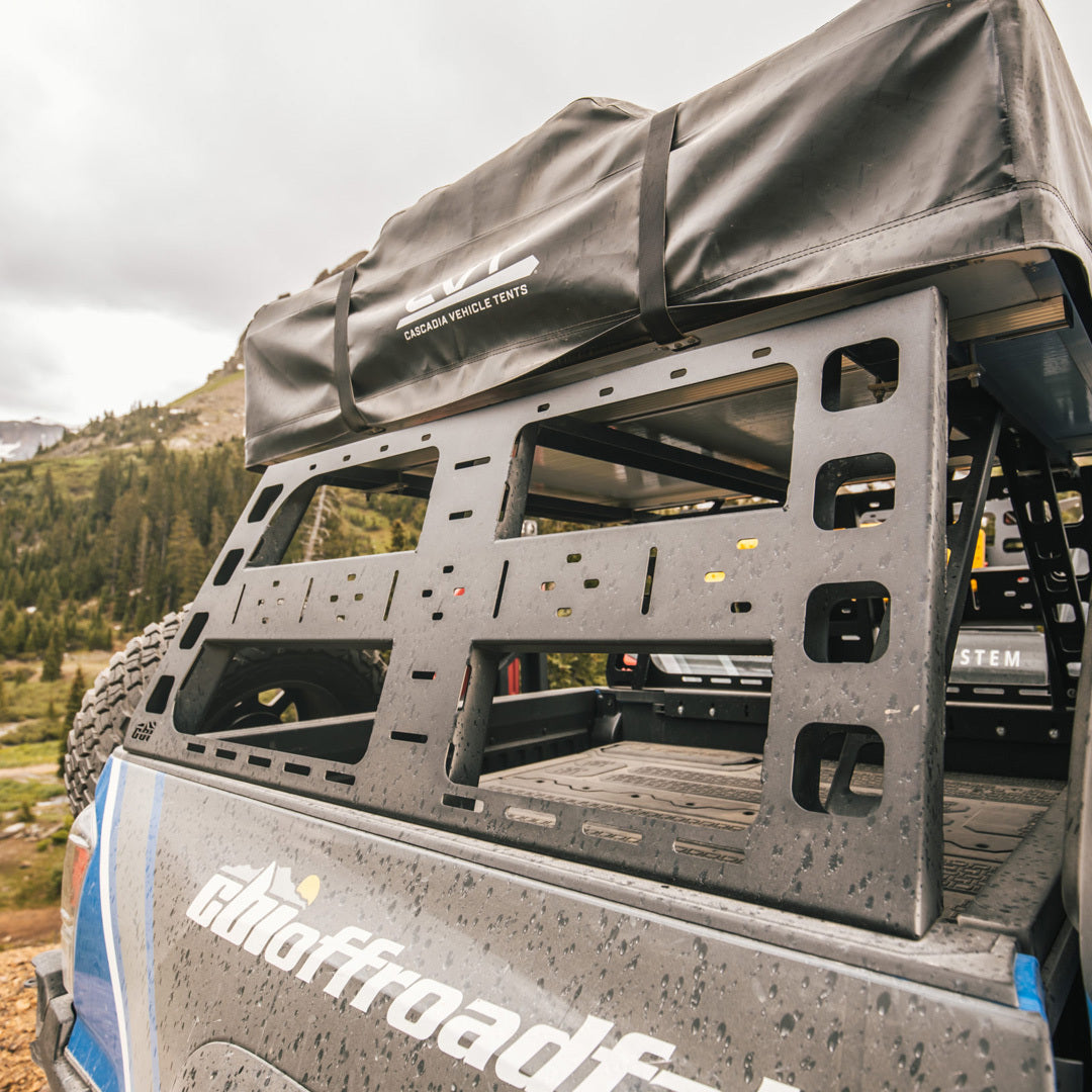 CBI - 3rd Gen Toyota Tacoma Roof Rack Height Bed Rack / Powder Coated Black - 500-000-010-024