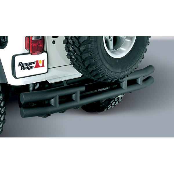 Rugged Ridge - Double Tube Rear Bumper, 3 Inch; 55-86 Jeep CJ Models - 11571.01