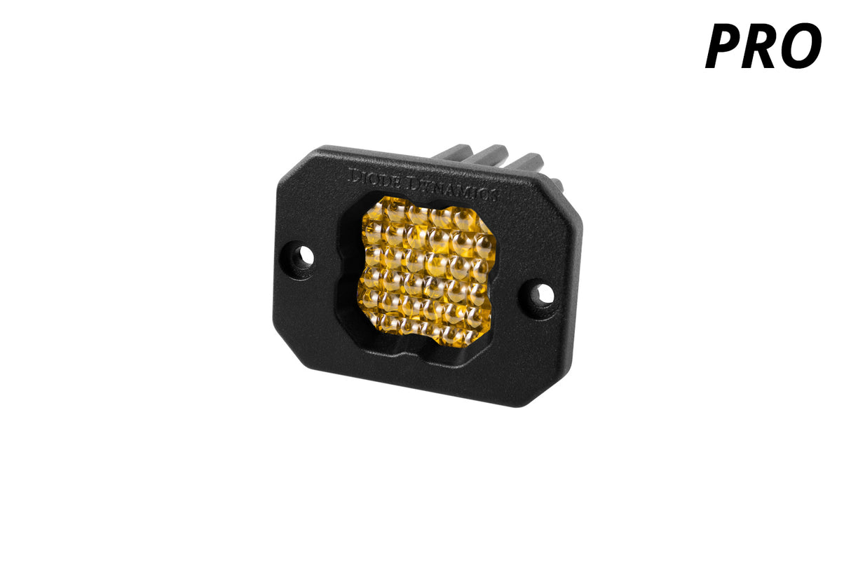 Diode Dynamics - Stage Series C1 LED Pod Pro Yellow Flood Flush ABL (single) - DD6478S