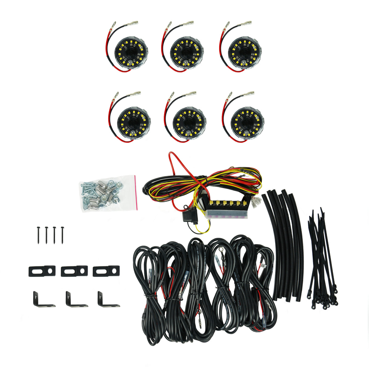 Cyclone V2 LED - Rock Light - 6-Light System - Clear - 5W Flood Beam - 91040