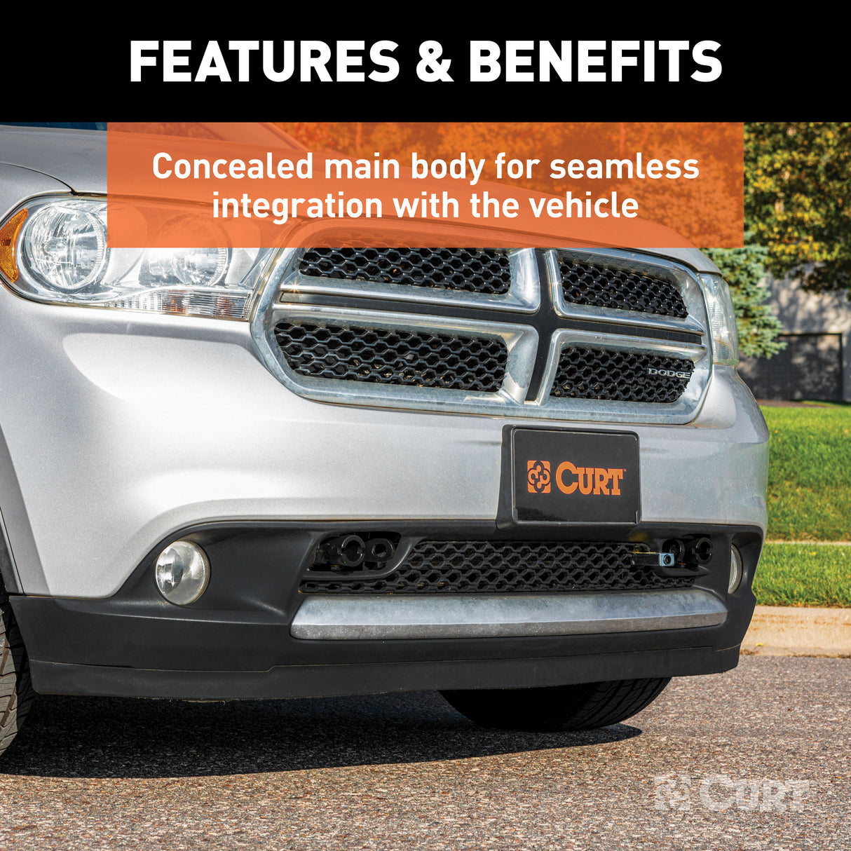 Curt - Custom Tow Bar Base Plate, Select Dodge Durango, Jeep Grand Cherokee - 70101
