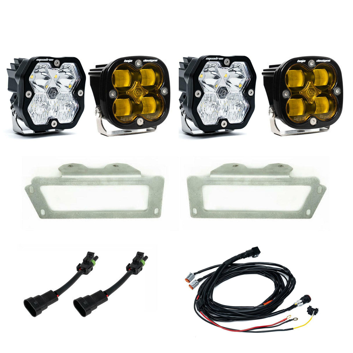 Baja Designs - 44-0053 Squadron 2.0 Sport/Squadron SAE Dual Fog Pocket Light Kit