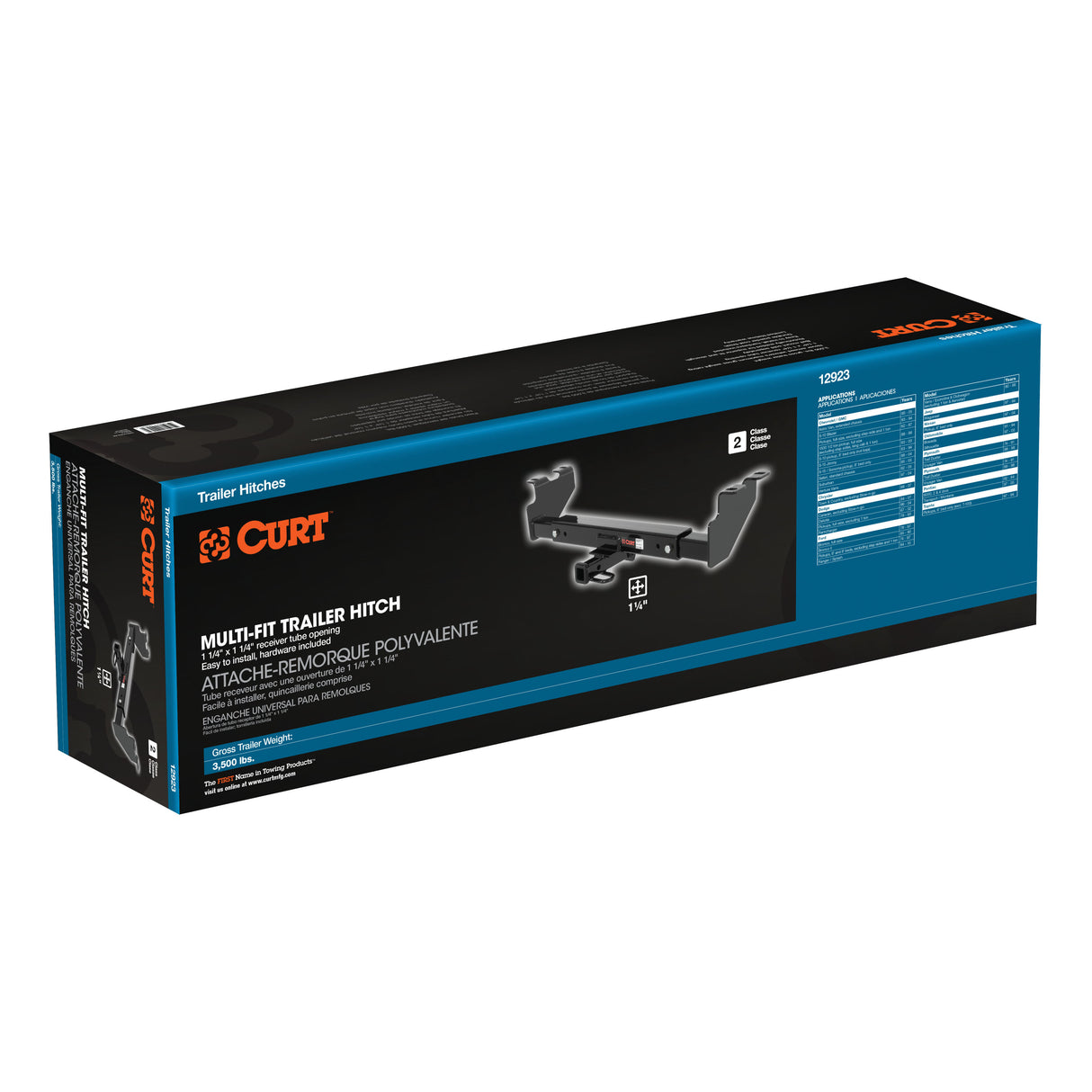Curt - Class 2 Multi-Fit Trailer Hitch with 1-1/4" Receiver - 12923