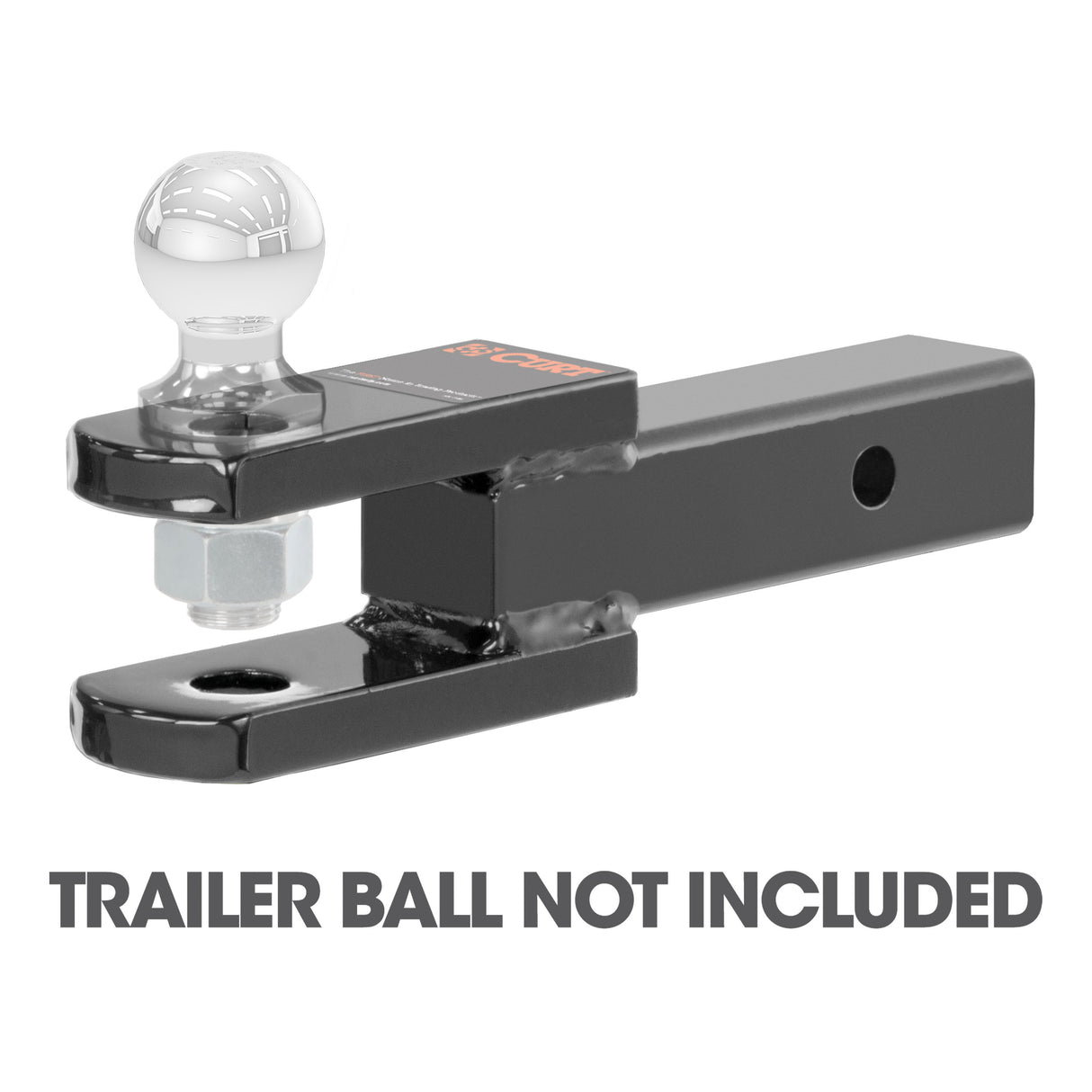 Curt - Clevis Pin Ball Mount with 1" Diameter Pin (2" Shank, 6,000 lbs.) - 45821