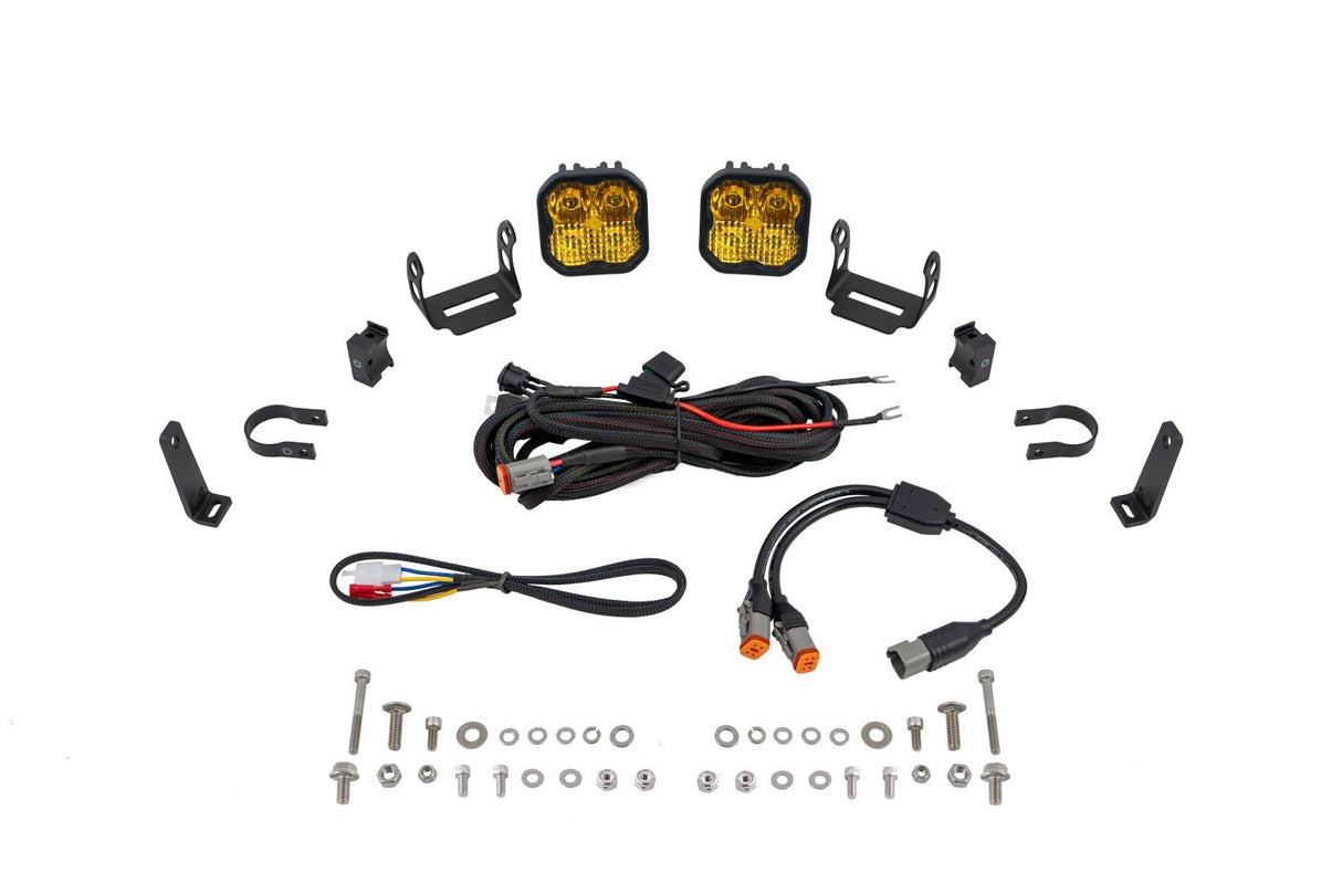 Diode Dynamics -SS3 LED Bumper 1.5 Inch Roll Bar Kit, Sport Yellow Combo (pair) - DD7658 - DD7658