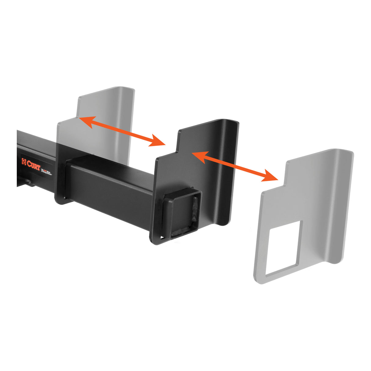 Curt - Universal Weld-On Trailer Hitch, 2" Receiver (18" to 43" Frames, 3-1/8" Drop) - 15901