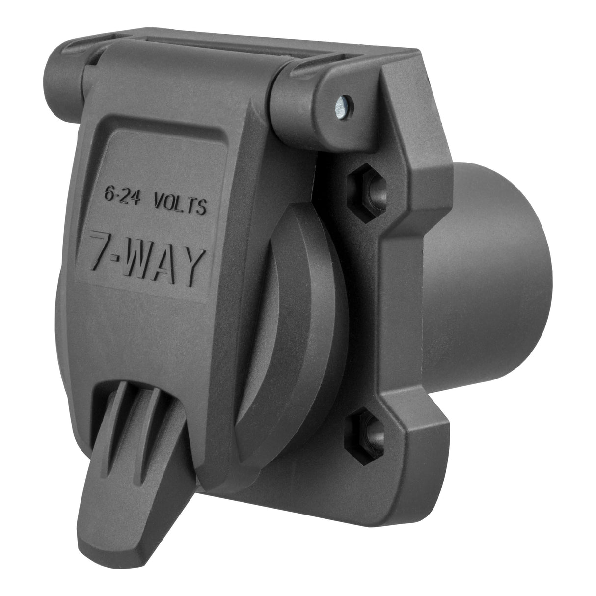 Curt - Heavy-Duty Replacement OE 7-Way RV Blade Socket (Plugs into USCAR) - 55416