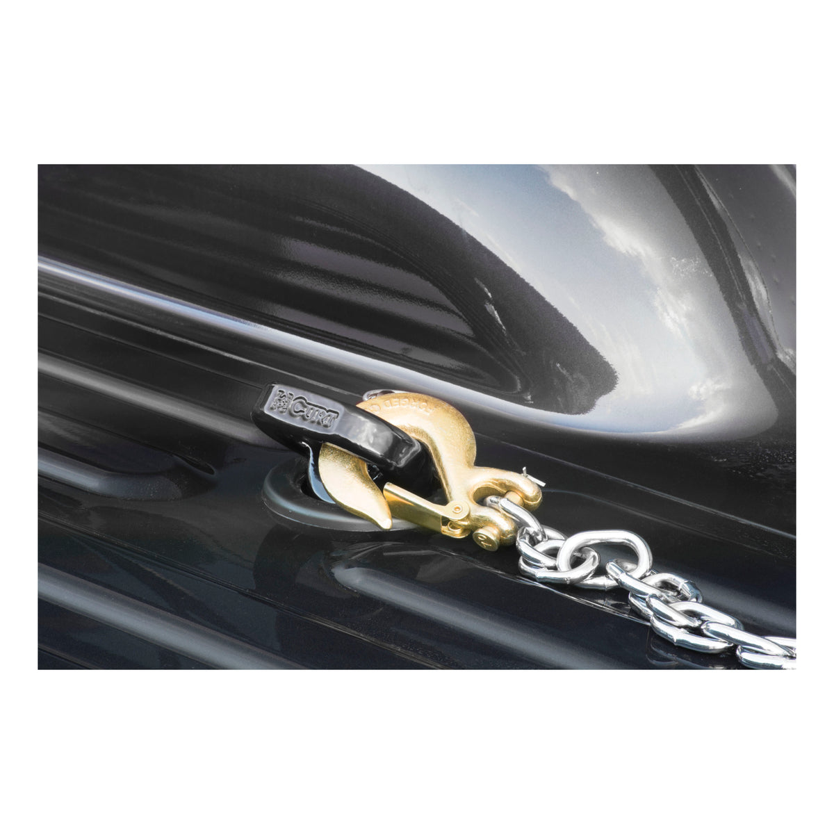 Curt - OEM Puck System Gooseneck Safety Chain Anchors, Ram (30K) - 60617