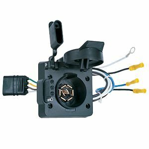 Husky Towing - 13165 7 Way Blade and 4 Way Dual To 4 Way Flat On Towed Vehicle With Mounting Bracket